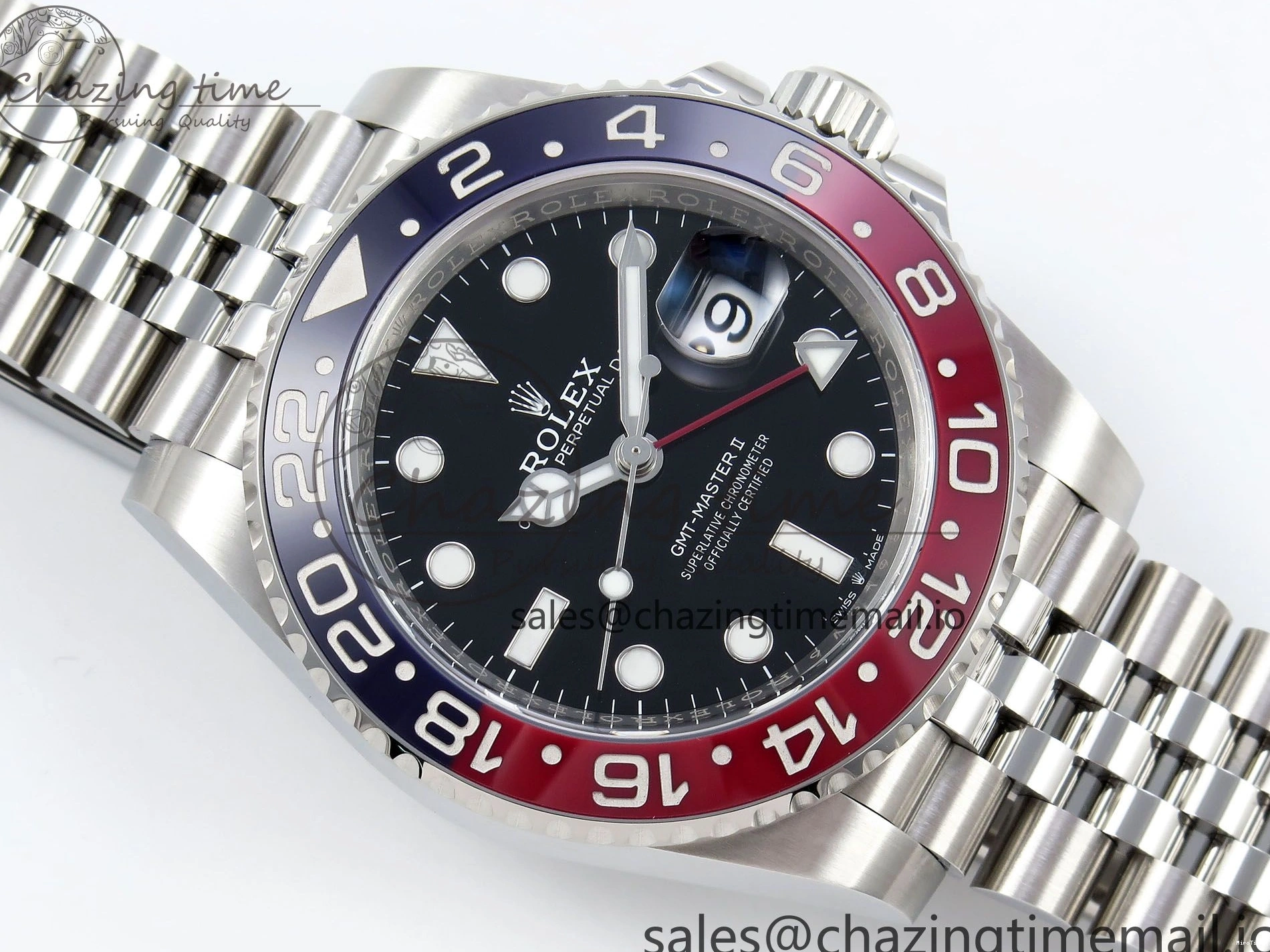 MiroTime 0206 SportInspired GMT-Master II 126710 BLRO Blue Red Ceramic Clean Factory Best Edition on Jubilee Bracelet DD3285 CHS V 1540